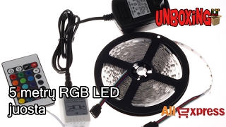 5 metrų RGB LED juosta  ALIEXPRESSCOM [upl. by Brag]