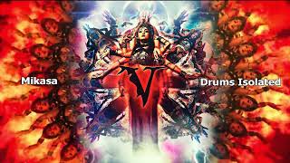 Veil of Maya  Mikasa Drums Isolated [upl. by Rdnaskela]