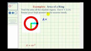 Ex Area of a Ring  Area Between Two Circles [upl. by Peer]