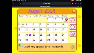 Starfall Daily Calendar  August 19 2024 Desc [upl. by Stortz]