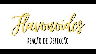 Reação de Identificação  Flavonoides [upl. by Atnoek]