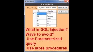 sql injection attack in vbnet and sql server [upl. by Annovahs957]