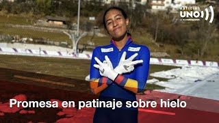 La PROMESA en patinaje sobre hielo para Colombia en los JUEGOS OLÍMPICOS de invierno  Noticias UNO [upl. by Myrtie]