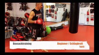 BOXSACK TRAINING BEGINNER TEIL 6 SCHLAGKRAFT mit Guido Wedekind [upl. by Recor]