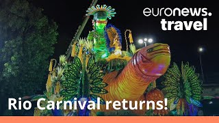 Watch Rio Carnivals colourful parade as Brazil looks forward to a full return in 2023 [upl. by Lleruj502]