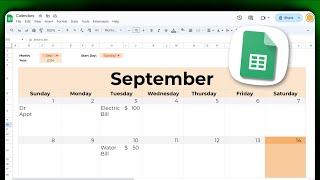 How to make a dynamic calendar in Google Sheets [upl. by Dennard406]