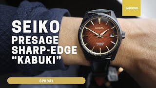 Unboxing Seiko Presage SharpEdge “Kabuki” Limited Edition SPB331 [upl. by Anesuza]