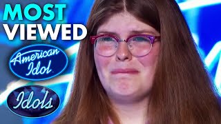 The MOST VIEWED American Idol Audition EVER  Idols Global [upl. by Ilegna783]