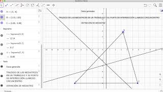 Mediatrices de un triángulo con GeoGebra [upl. by Baseler]