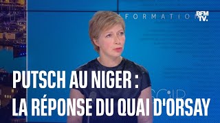 Putsch au Niger AnneClaire Legendre porteparole du Quai dOrsay sexprime sur BFMTV [upl. by Arikaahs]