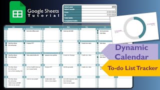 Create a Dynamic Calendar with ToDo List in Google Sheets  Stepbystep Tutorial [upl. by Frodine]