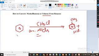 How to convert  Benzene to toluene MethylBenzene [upl. by Annohsat]