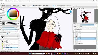 Over the Garden Wall Speedpaint The Beast and Anna [upl. by Elsa]