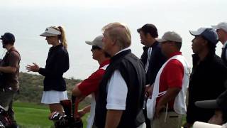 Mark Wahlberg vs Kevin Dillon celebrity match for charity  Trump National Golf Club [upl. by Oiluig]