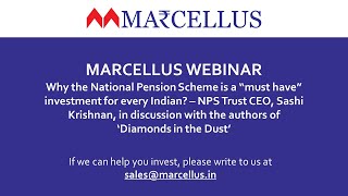 Marcellus Webinar Why the National Pension Scheme is a “must have” investment for every Indian [upl. by Yraeht]