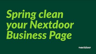 Nextdoor small business webinar Spring clean your Business Page [upl. by Themis]