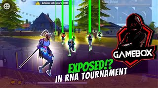 GAMEBOX FF USE HACK IN RNA TOURNAMENT EXPOSED [upl. by Janik613]