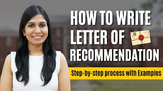 How to write LOR for studying abroad  Letter of Recommendation Writing Tips [upl. by Arlena]