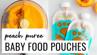 Homemade Peach Baby Food Pouches [upl. by Suilienroc]