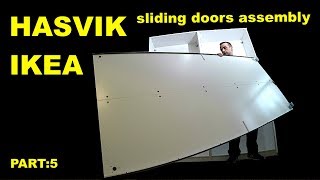 IKEA Pax sliding doors assembly HASVIK [upl. by Trebreh]