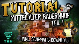 Mittelalter Bauernhof bauen 12  Minecraft Tutorial [upl. by Samira]