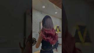 Red hair colour  without bleach hair colour hair haircoloreducation [upl. by Aicilf335]