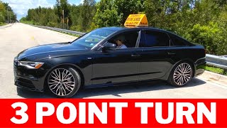 HOW TO DO A THREE POINT TURN Follow these easy steps to pass the Road Test [upl. by Anna-Maria500]