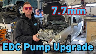 77mm EDC pump fitment to a STOCK W210 E300td DYNO results [upl. by Ymot]