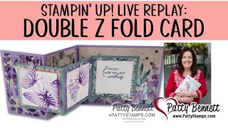 How to make a Double Z Fold card with Perennial Lavender from Stampin Up [upl. by Nelyaw252]