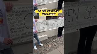 The true Scientology TouchAssist scientology exscientologist scientologycult sptv protest [upl. by Neukam]