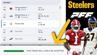 Post Super Bowl Steelers Mock Draft With Trades [upl. by Nyrmak]