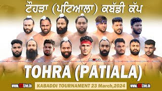 🔴 Live Tohra Patiala Kabaddi Tournament 23032024www123Livein [upl. by Gnuj]