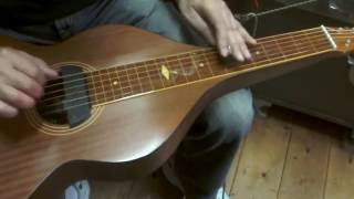 Ringo Oiwake Japanease Folksong Open D tuning [upl. by Sitoeht160]