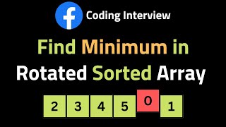 Find Minimum in Rotated Sorted Array  LeetCode 153  Binary Search [upl. by Rafferty753]