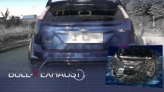 Ford Focus RS 3quot BullX Exhaust System included Downpipe with HJS Catalyst Sound [upl. by Mccartan]