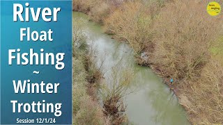 Winter Float Fishing On The Avon With Bread  Trotting The Stick Float  12124 Video 462 [upl. by Adnilahs397]