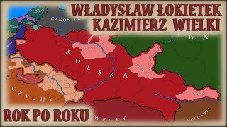 Władysław Łokietek i Kazimierz Wielki na mapach rok po roku  Historia na Szybko [upl. by Liederman]