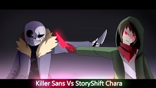 KillerSans vs StoryShiftChara Animation [upl. by Killoran]