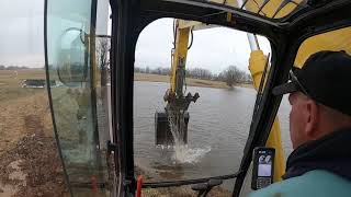 Kobelco SK210 draining the swamp [upl. by Rosco]