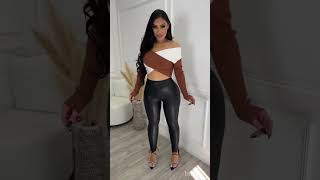 Top 10 Shiny Leggings Winter Outfits Of The Week  How To Style Leggings Fashion Right  GRWM Blog [upl. by Cleo]