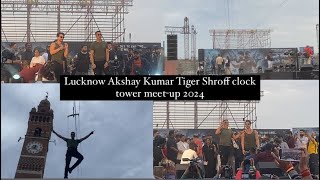 Akshay Kumar amp Tiger Shroff Lucknow clock tower meetup 2024  police walo log ne Laathi kyu chalai [upl. by Aonehc]