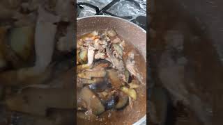 TALONG NILAGYAN KUNA NG LETCHON MANOK YUMMY trending satisfying entertainment [upl. by Cristie434]