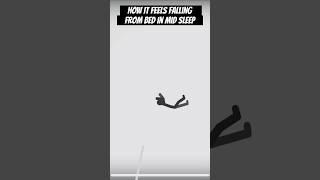 How it feels falling from bed in sleep 😂😂 funny stickman viral meme faintstickmandismounting [upl. by Odab920]