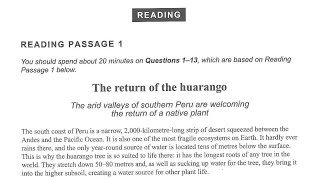 The Return of the Huarango  IELTS 15 Reading Answers with Explanation [upl. by Karli]