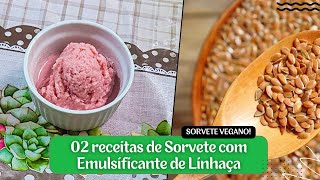 Fiz EMULSIFICANTE DE LINHAÇA e usei em 02 Receitas de SORVETE Veja o resultado [upl. by Thom316]