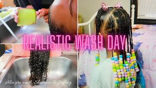 VLOG Toddler Wash Day Routine  Realistic Wash amp Styling Routine [upl. by Eanom]