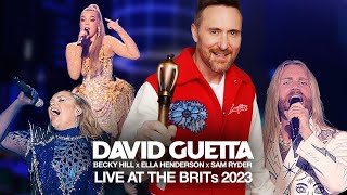 David Guetta Becky Hill Ella Henderson Sam Ryder  Medley Live at The BRIT Awards 2023 [upl. by Rhoades]