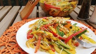 Thai Inspired Mango Salad  GetFitWithLeyla [upl. by Nylesoy68]