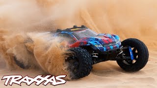 Fully Upgraded Rustler 4X4 VXL Rips Through the Desert [upl. by Anak]