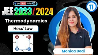 Thermodynamics L6  Hess Law  jee2024 jee2025 jeechemistry monicabedi [upl. by Akenn]